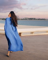 Toile 4 - Femme robe bleue